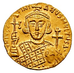 Gold coin Justinian II
